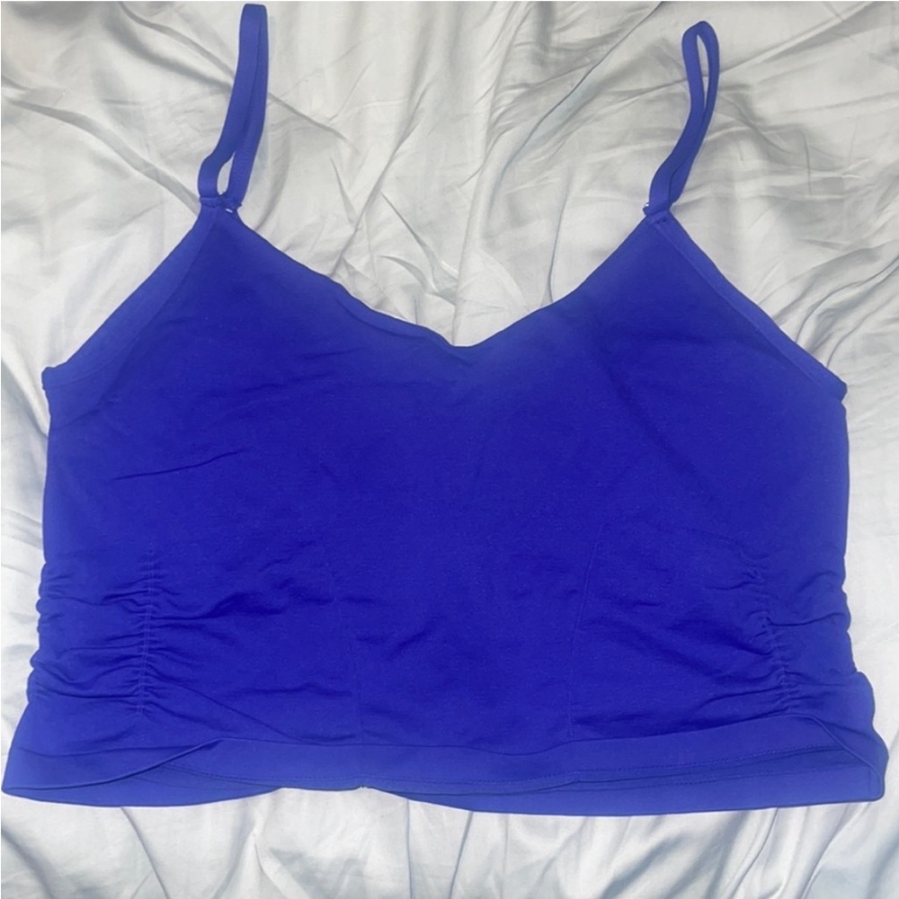 NWOT Free People Good Karma Ruched crop tank
